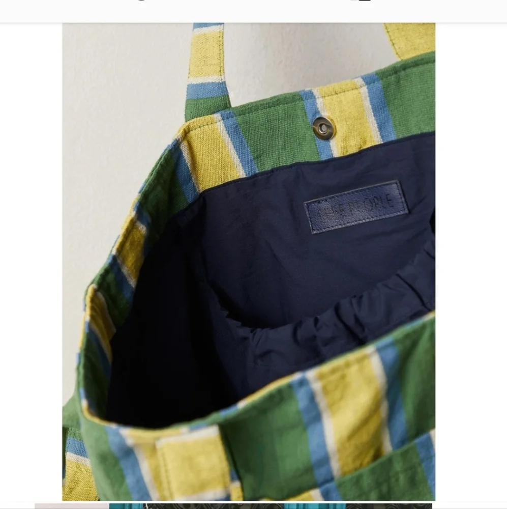 FREE PEOPLE Oversized Tote Bag- GREEN - Picture 5 of 9